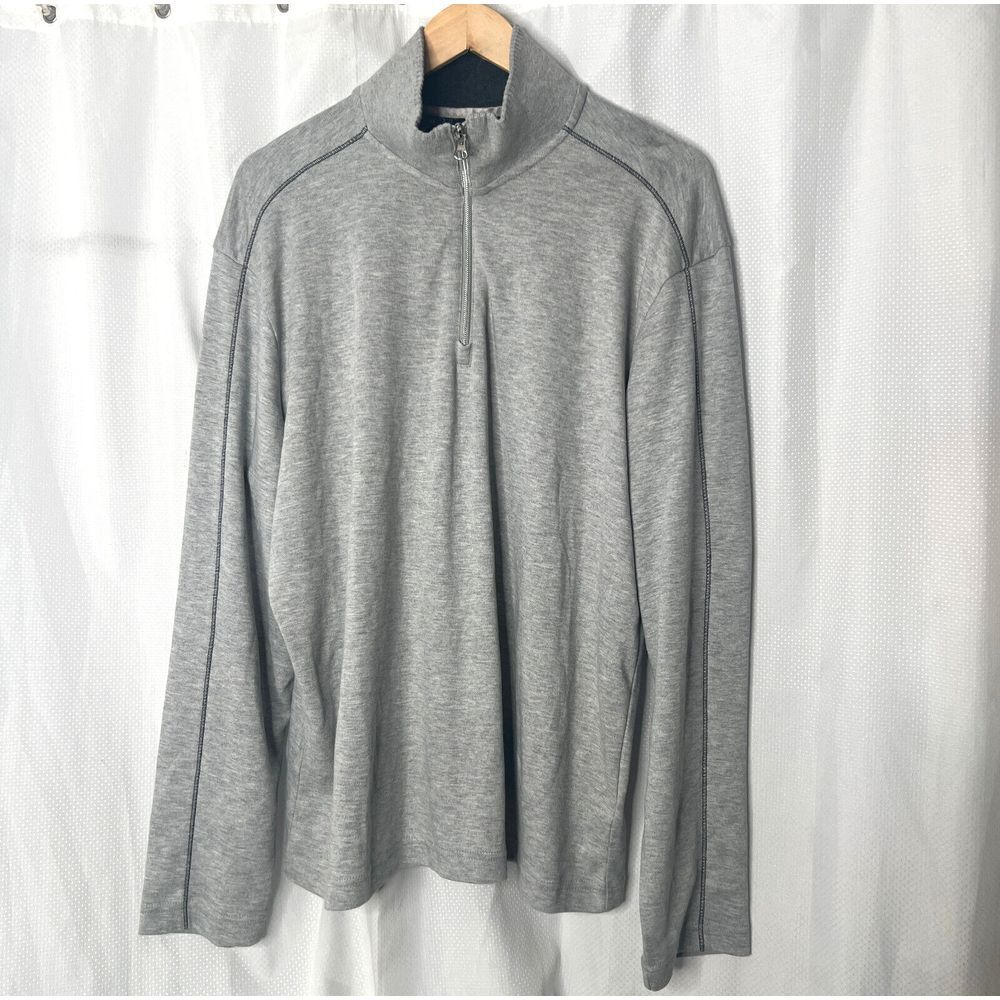 Robert Graham Heather Gray Long-Sleeve Quarter-Zip Pullover